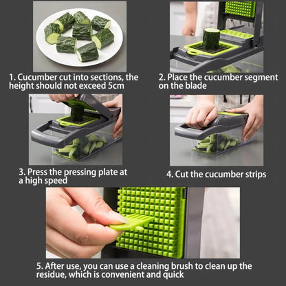 16 in 1 Vegetable Cutter Multifunctional Slicer and Chopper Vegetable Chopper