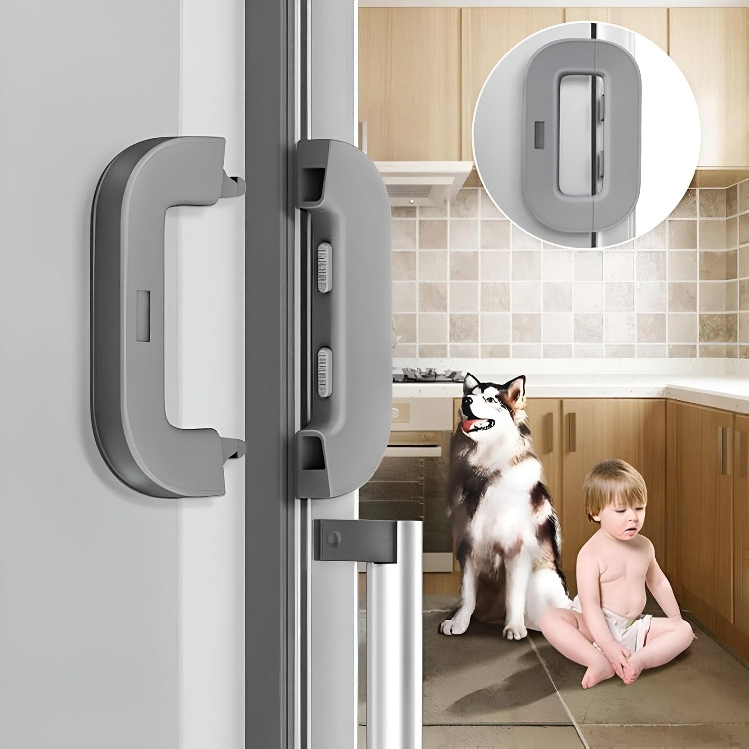 Child Safety Refrigerator Lock – Self Adhesive Fridge And Freezer Door Lock (Random Color)