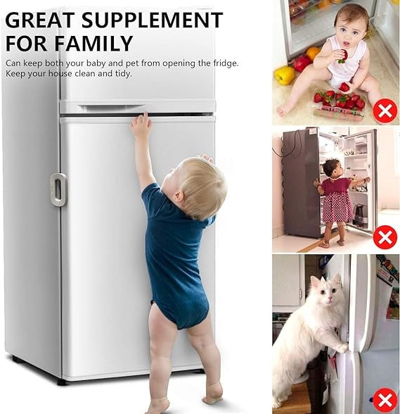 Child Safety Refrigerator Lock – Self Adhesive Fridge And Freezer Door Lock (Random Color)