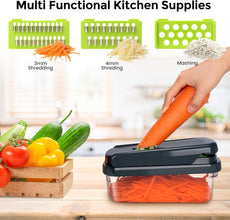 16-In-1 Multifunctional Vegetable Chopper & Slicer